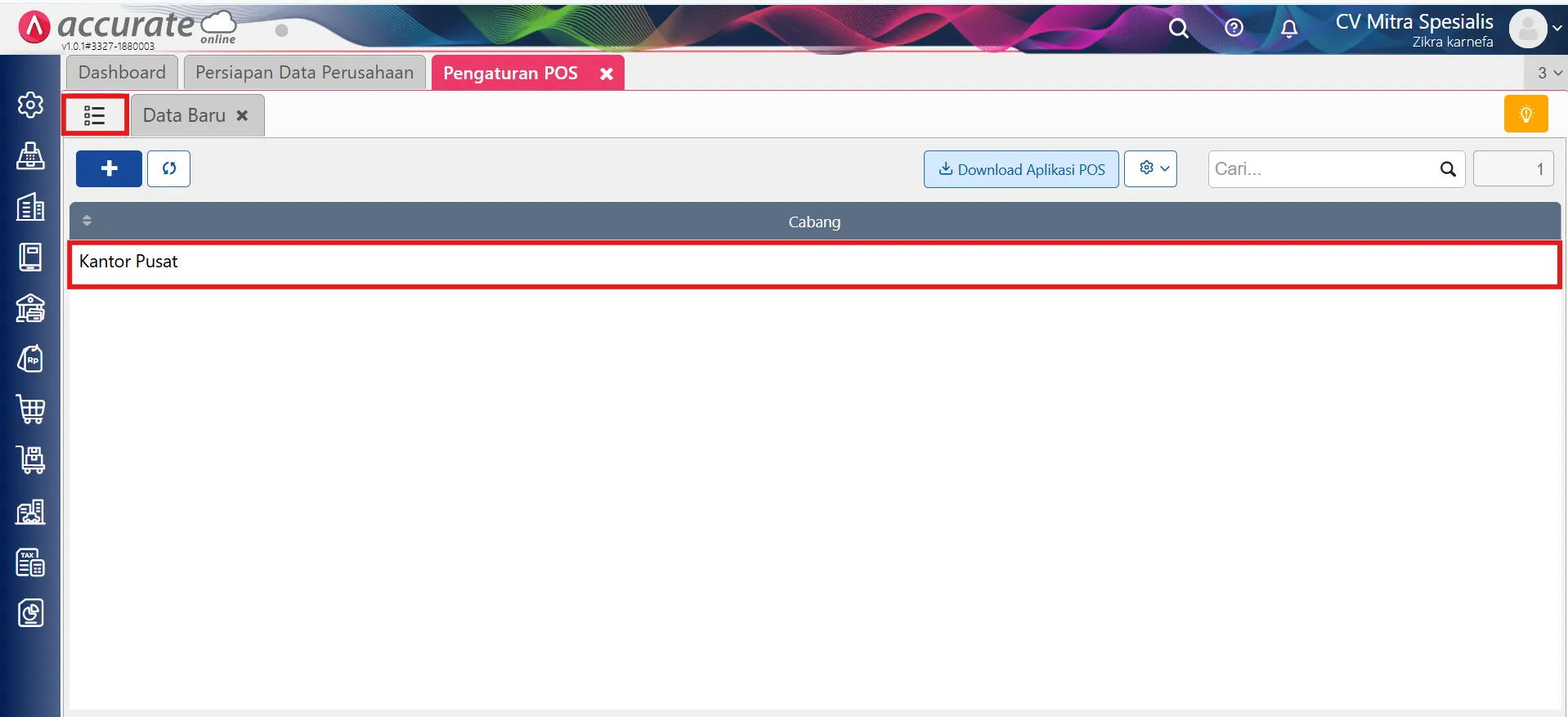 Cara memutuskan perangkat Accurate POS